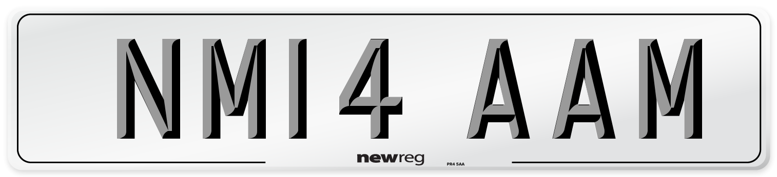 NM14 AAM Number Plate from New Reg